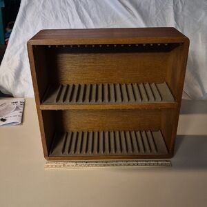 Vintage 80s 40 CD/DVD Holder All Wood Has One Small Scratch See Photos